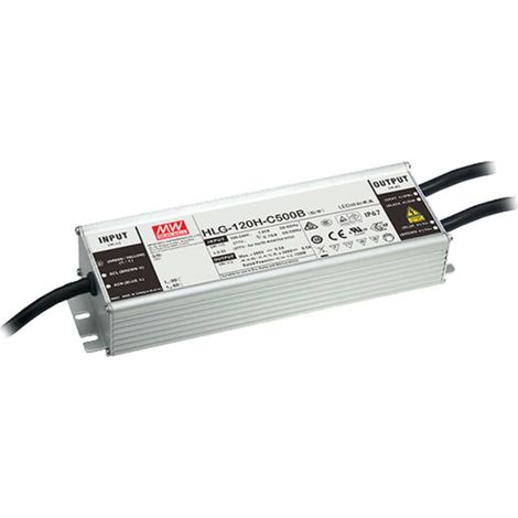 Mean Well HLG-120H-24B Driver per LED, Trasformatore per LED Tensione costante, Corrente costante 120 W 5 A 12 - 24 V/D (1/2)