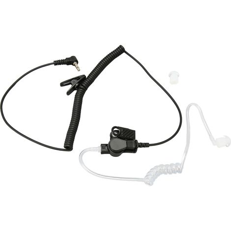 Écouteur tubulaire acoustique avec prise jack 3,5 mm et bobine acoustique transparente pour émetteur-récepteur radio bidirectionnel, téléphone, MP3 et MP4 (1/5)