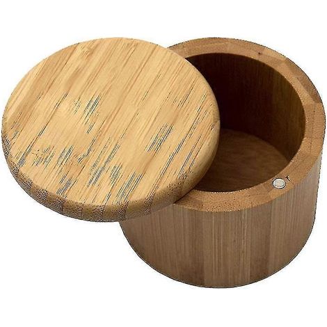 Boîte à sel en bambou Totally Bamboo, boîte de rangement en bambou avec aimant (1/5)