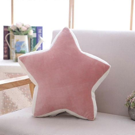 Coussin décoratif en peluche motif ciel arc-en-ciel, nuages, étoiles et lune, couleurs bonbon. Idéal pour les enfants. Cadeau parfait pour la maison, le salon ou le bureau. (1/5)