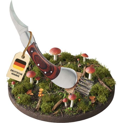Pilzmesser mit Bürste, klappbar, inkl. Tasche (1/5)