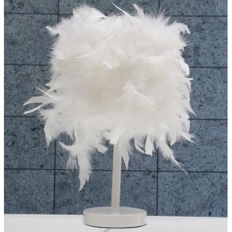 Lampe de chevet Plume LED - Métal, plume - Blanc - 1 ampoule(s) - Chambre - Intérieur - LED - Vintage (1/5)