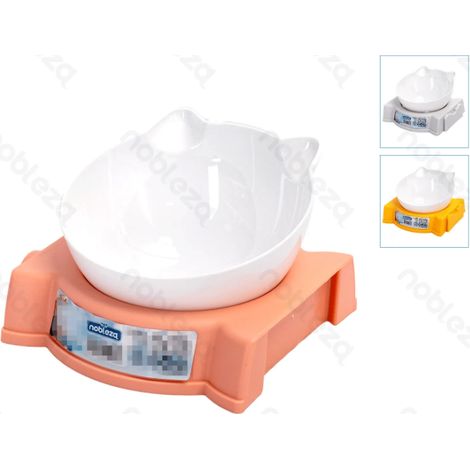 Gamelle pour chat ajustable avec support, anti-renversement 2 en 1, couleurs assorties (1/3)
