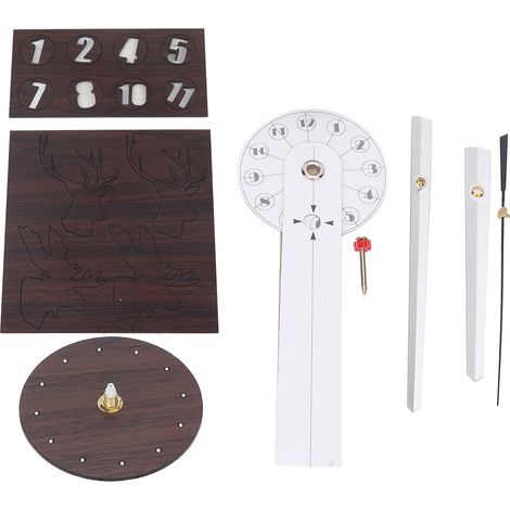 Horloge Murale 3D Tête de Cerf Autocollante sans Cadre, Mouvement Silencieux DIY pour Salon Chambre Bureau