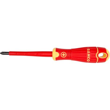 Destornillador bahco ph1x80mm aislado con mango antideslizante