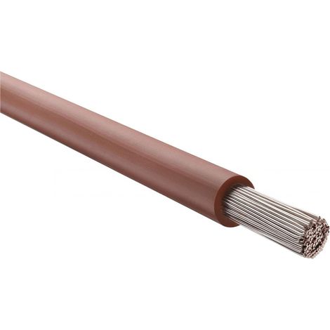 HELU KABEL SiF 1X6mm² BN (braun) Einzelader Silikon braun AD 5,0mm Nennspannung Uo/U 300V/500V - 1 Meter