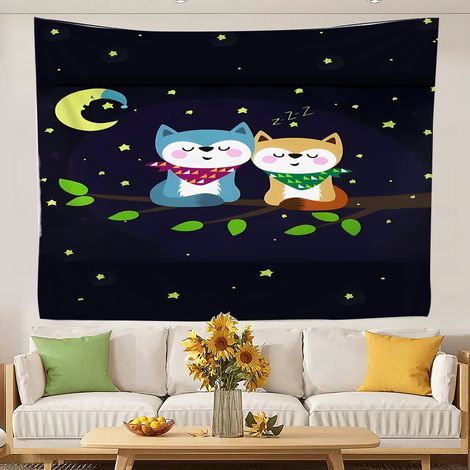 Tapisseries tendance et amusantes, décoration murale à séchage rapide, couvre-lit ou rideau de plage. 100x75cm (1/5)