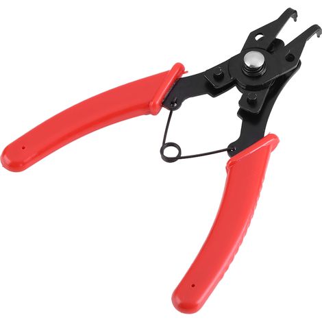 4-in-1 Multifunktions-Sicherungsringzange, Sicherungsringzangen-Set, rotes Kombinations-Handwerkzeug, zur Befestigung von Clips (1/5)