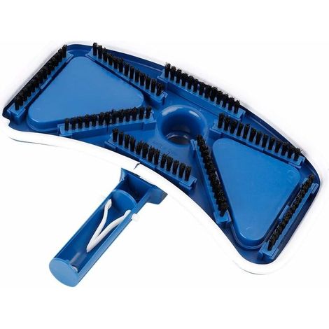 Brosse de nettoyage de piscine, 30 cm, bleue, pour les parois, le fond, les marches et le carrelage-AquaForge (1/5)