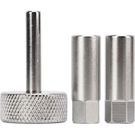 Kit d’outils pour réglage des soupapes avec poussoirs – 3 pièces : clés à douille circulaires (8 tailles, Ø 9 mm), tournevis à empreinte carrée de 3 mm – adapté aux motos et VTT (1/4)