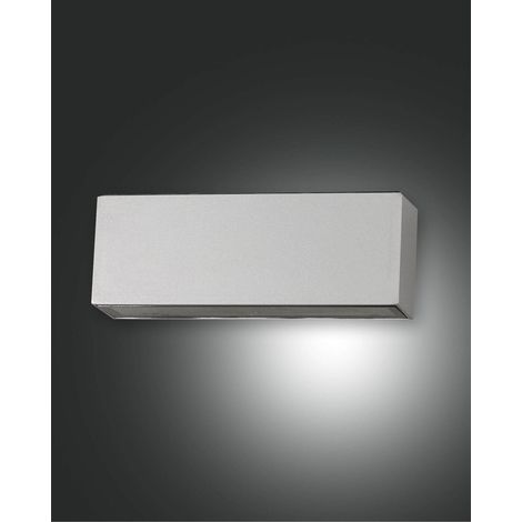 Luminaire extérieur LED Fabas Luce Trigg aluminium argenté L 18 cm 14 W 3000 K IP54 1300 lm réf. 6786-02-844 (1/4)