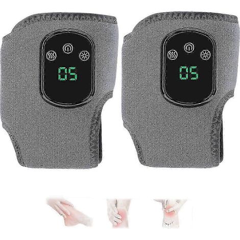 2x 2026 Emsense Fußmassagegerät Kabellos Tragbar Dreifache Massagemethode 3 Vibrationsmodi Beheizbare Knöchelmanschette Für Zuhause Büro Reisen1t1g-A