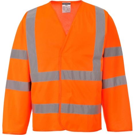 Gilet 2 bandes & baudrier manches longues Orange L/XL (1/2)