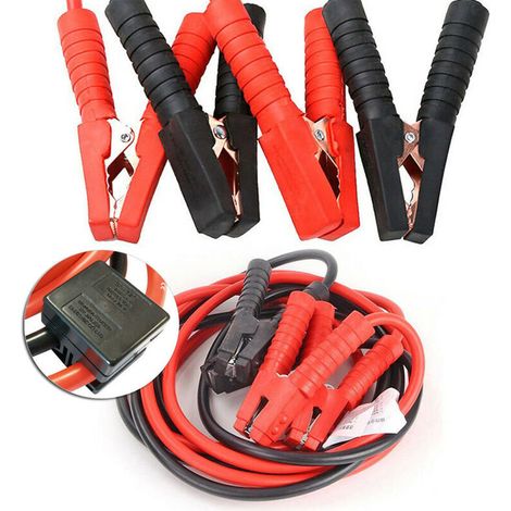 2x6m Starthilfekabel Starterkabel Set mit Überspannungsschutz KFZ LKW PKW Batterie für 12 Volt/24 Volt(2x6m) (1/5)