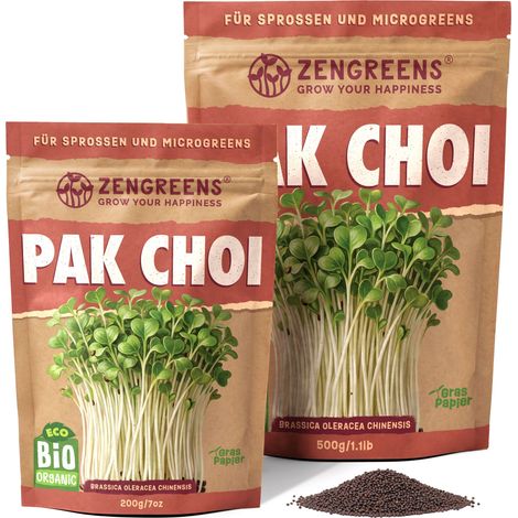 Bio Keimsaat Pak Choi 200 g Sprossen und Microgreens ZenGreens (1/5)
