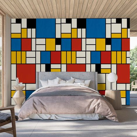 Papier peint, illustration mondrian papier peint (1/4)