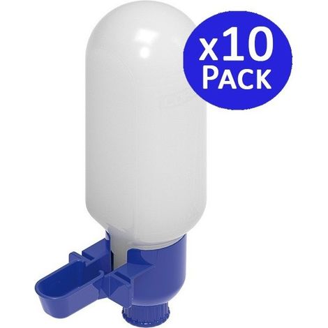 Pack 10 Bebedero para palomas 0,5 litros plástico blanco  Fácil de limpiar y ligero