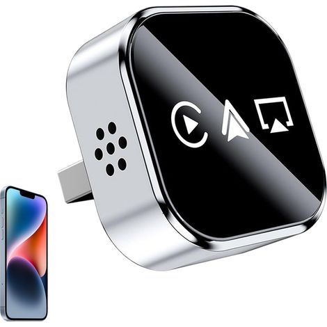Miroir de votre smartphone sur l'écran de la voiture Lecteur audio Adaptateur de télévision de voiture filaire sans fil pour connexion de véhicule, jumelage, regarder des films et des médias (1/5)