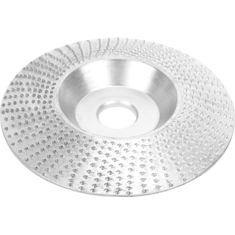 Disque de ponçage, de sculpture et de façonnage en acier rapide pour le travail du bois, 100 mm, argent, pour meuleuse d'angle (1/5)