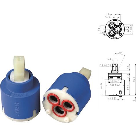 Cartuccia ceramica n.058 mod. "Kerox mix K35A" 818000PBK35A