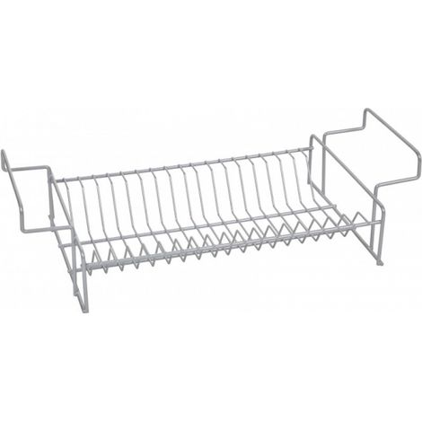 Scolapiatti in plastica per lavello. Grigio 38x25cm 89022 sauvic (1/3)