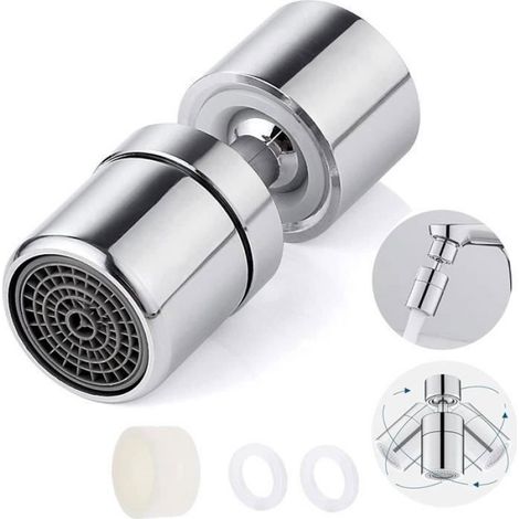 360 Pivotant Arateur de Robinet M22M24 Mousseur Robinet Economie Eau Extension Robinet Filtre Embout Robinet Cuisine (1/4)
