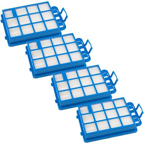 vhbw 4x filtro compatibile con Zelmer ZVC352ST (VC3300.0ST), ZVC355SP, ZVC355SM, ZVC352ST/01 (VC3300.0ST) aspirapolvere - filtro HEPA blu