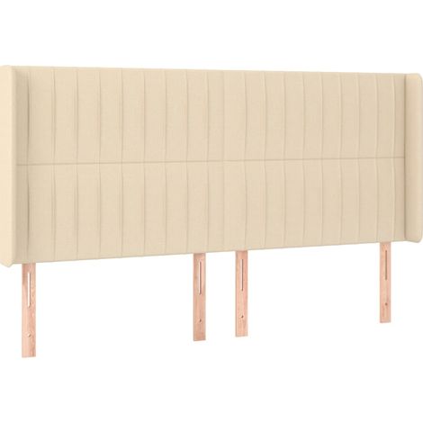 Maison Exclusive - Testiera ad Orecchio Crema 203x23x118/128 cm in Tessuto (1/5)