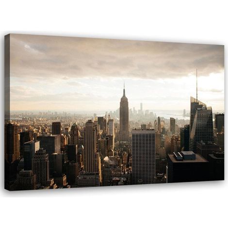 Tableau sur toile Panorama de la ville de New York 60x40 (1/5)