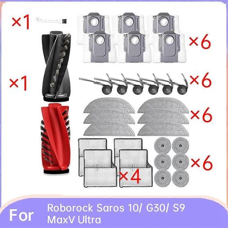 Filtre pour aspirateur brosse pour aspirateur Filtre de brosse pour aspirateur filtre de 31 Saros 10/ G30/ S9 MaxV Ultra Robot Aspirateur Main Side Brosse HEPA Filtre Serpillière Sac à poussière Acces (1/5)