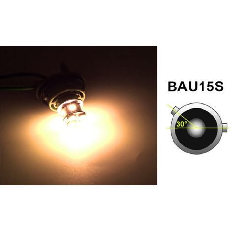 LED-Lampen, 22 SMD, BA15S/1156 (P21W), asymmetrisch, versetzte Pins (150°, Offset), 12 V, orange-gelbes Licht