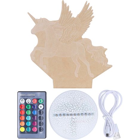 3D-LED-Nachtillusionslampe, 16 Farben, Kinderzimmerdekoration, originelle Geschenkidee KX-72 (1/5)