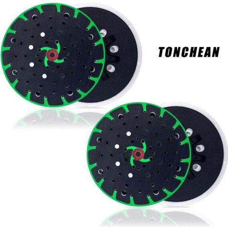 Tonchean – Set mit 2 150-mm-Schleifpads mit Staubabsaugung – Kompatibel mit Festool Rotex RO, ETS 150, LEX 150 – Für ebene und gewölbte Oberflächen – LEX150