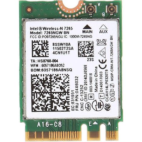 Dualband-WLAN-Karte (2,4 GHz/5 GHz), Netzwerkadapter mit NGFF-Schnittstelle und Bluetooth 4.0 für Lenovo