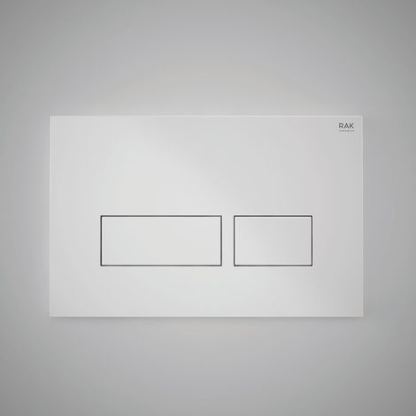 RAK Ecofix Rectangular Dual Flush Plates - White