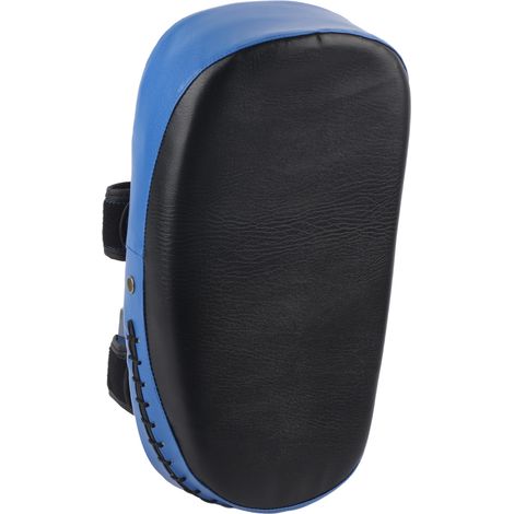 Paire de coussins de frappe Muay Thai - Bouclier d'entraînement courbe pour coups de pied et poings, cible pied-main, bleu (1/5)