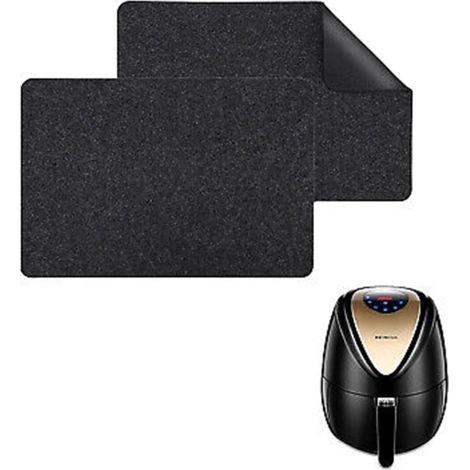 Tapis Anti-dérapant Résistant Chaleur Air Fryer 44x30cm(2pcs)，Résistant à la Chaleur et Antidérapant, Feutre et Silicone, Friteuse Huile, Appareils de Cuisine (1/5)