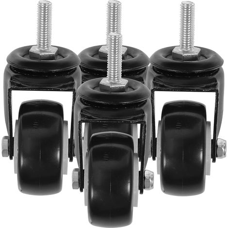 de 4 roulettes pivotantes avec frein pour chaises de bureau (1/5)