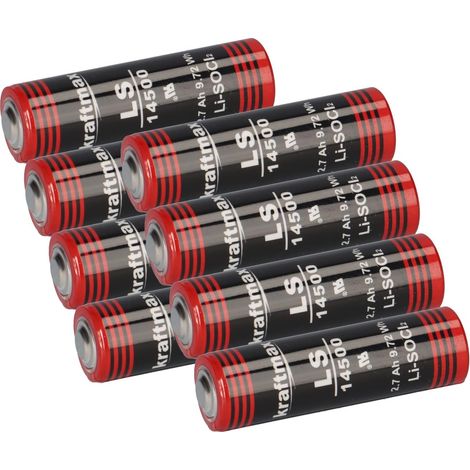 8x Kraftmax Lithium 3,6V Batterie LS14500 ER14505 AA - Zelle (1/5)