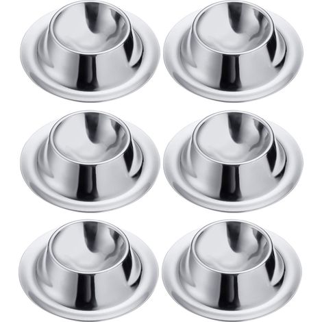 Lot de 6 coquetiers ronds empilables, ø 8,5 cm, acier inoxydable, argent (1/5)