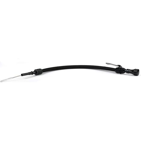 Jauge d'huile flexible en acier inoxydable noir pour moteurs LS, LSX, LS1, LS2, LS6 4,8 L, 5,7 L et 6,0 L (1/4)
