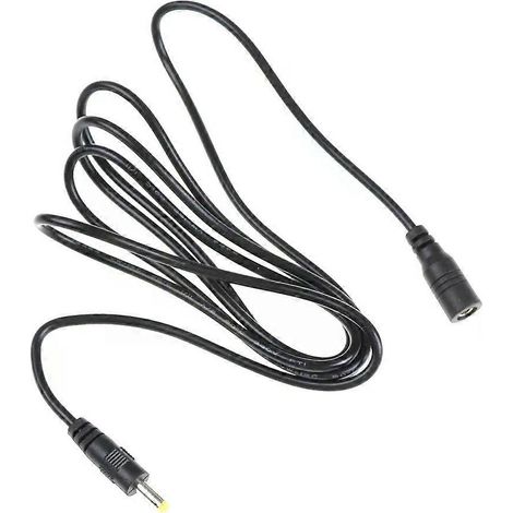 Câble d'extension femelle + mâle 90 cm, connecteur d'alimentation CC 4 mm x 17 mm, adaptateur jack (1 pièce) (1/4)