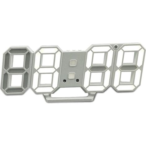 Horloge Murale Led Numerique - Design 3D Avec Veilleuse - Pour Cuisine Chambre Bureau - 1 Piece (1/5)