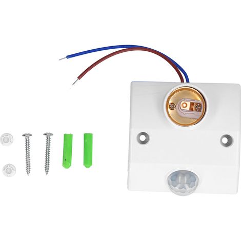 E27 Induction Lamp Holder Low Energy Body Infrared Sensing Bulb Holder 50W AC90V‑240V