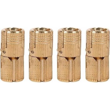 Charnières invisibles en cuivre pur de 14 mm pour boîte à bijoux, boîte cadeau, plans de travail (4 pièces,14mm) (1/5)