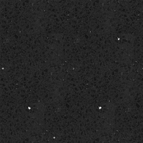 Decoon – Carrelage terrazzo noir 60 x 60 cm – Éclats de blanc – Finition mate – Résistant à l'usure – Facile à entretenir (1/3)