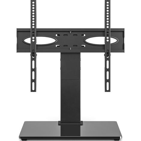 Support TV de Bureau pour Téléviseurs 32-70 Pouces, Capacité 40KG, Base en Verre Trempé Réglable en Hauteur, Support Universel pour Salon/Chambre, VESA Max 400x400mm (1/5)