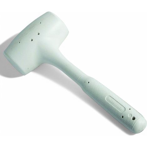 Mazzuola in gomma bianca per piastrellista struttura in ferro resistente - 500 gr.- ø 6x28x10 cm (1/2)