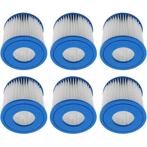 Cartouche de Filtre de Piscine Compatible avec pour Best-Way 58381 la Pompe de Filtration, pour Lay-Z-Spa Miami Vegas Palm Springs Paris Hot Tub Filters(Lot de 6) (1/5)