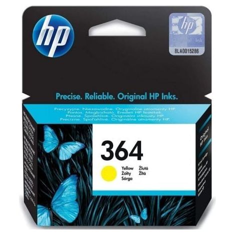 Hewlett Packard HP 364 - Gelb - Original - Tintenpatrone - für Deskjet 35XX, Photosmart 55XX, 55XX B111, 65XX, 65XX B211, 7510 C311, 7520, eStation C510 (CB320EEABE)